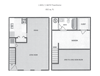 BR 1 Bath 832 SF BR 1 Bath 832 SF
